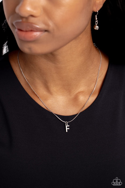 Seize the Initial - Silver - F Necklace - Jewelry by Bretta