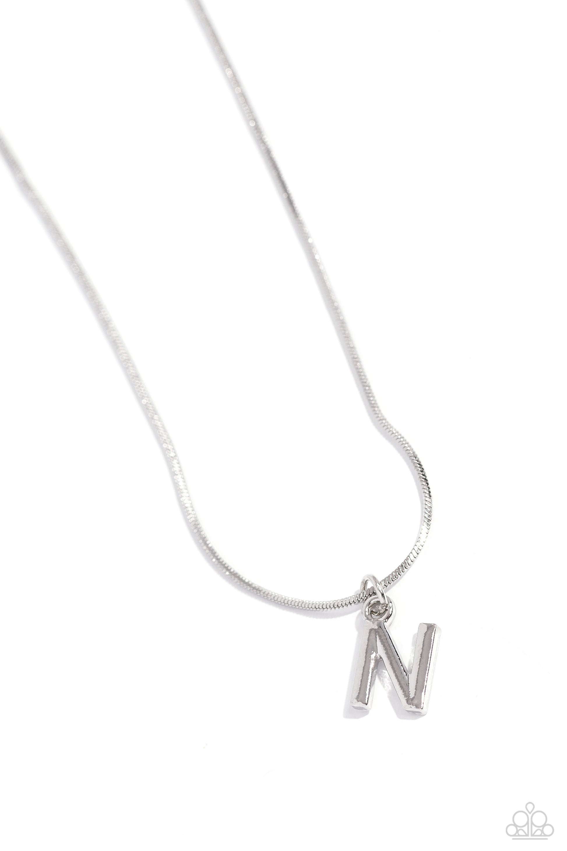Seize the Initial - Silver - N - Necklace - Jewelry by Bretta