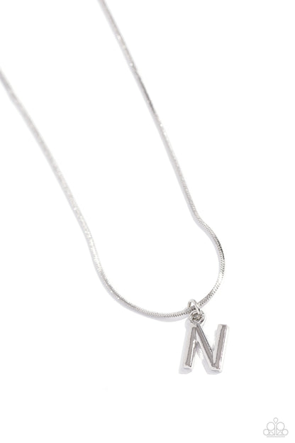 Seize the Initial - Silver - N - Necklace - Jewelry by Bretta