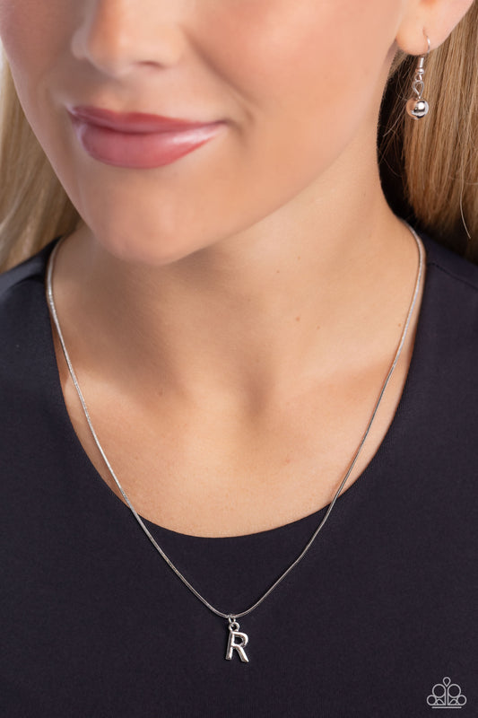 Seize the Initial - Silver R Necklace - Jewelry by Bretta