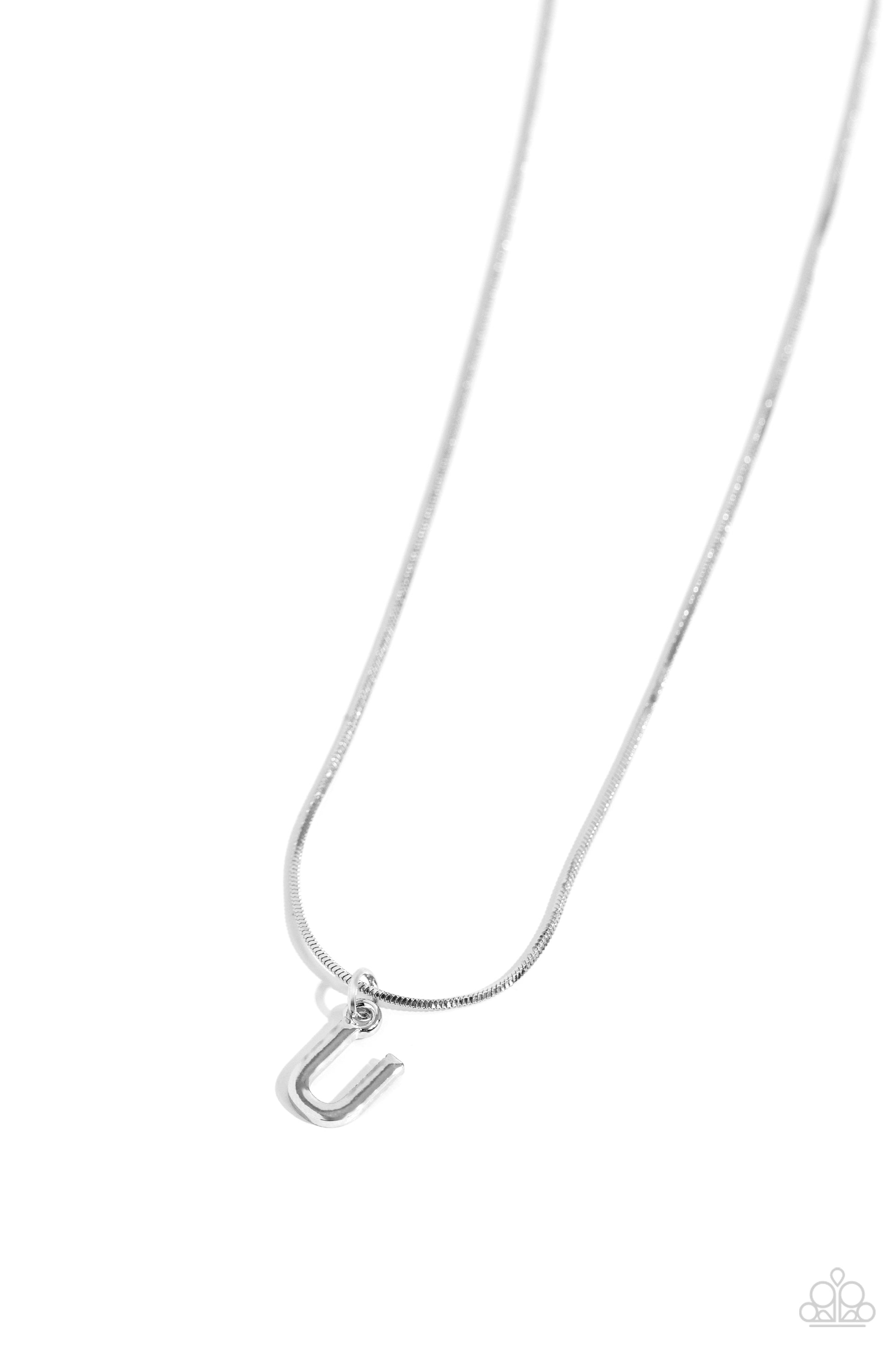 Seize the Initial Silver - U Necklace - Jewelry by Bretta