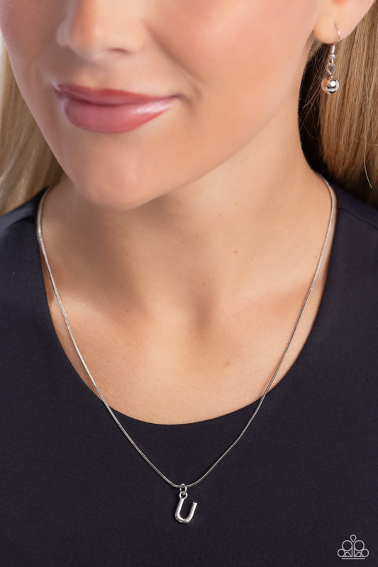 Seize the Initial Silver - U Necklace - Jewelry by Bretta