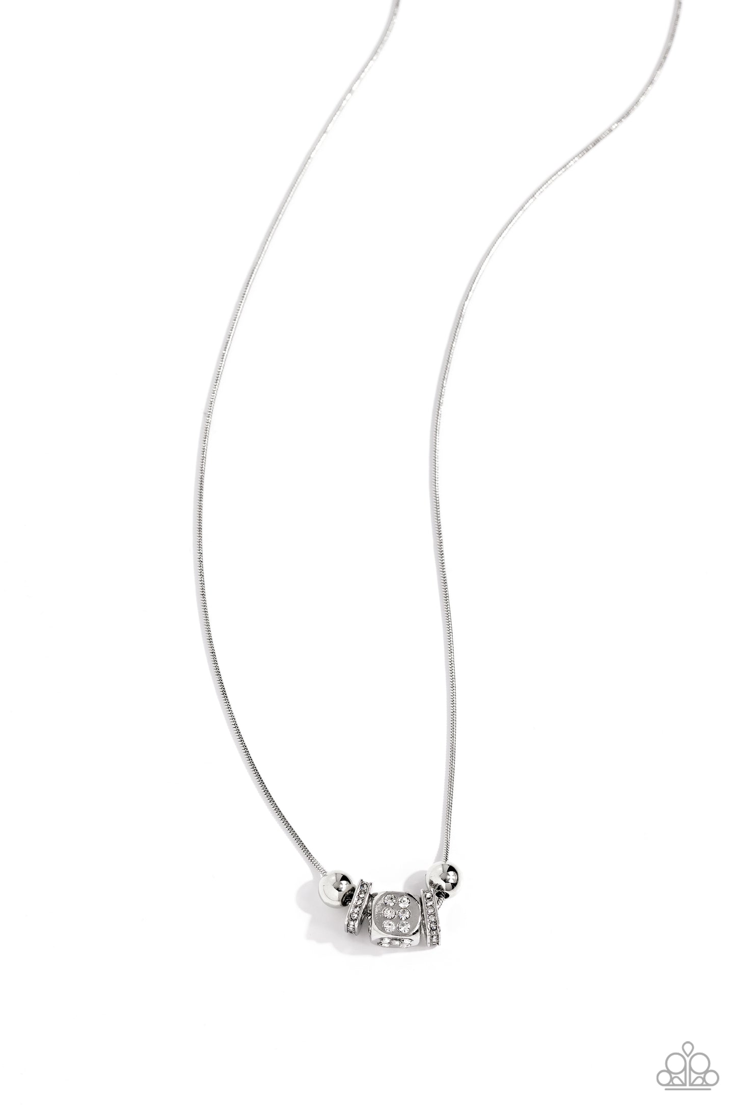 Rolling the Dice White Necklace - Jewelry by Bretta