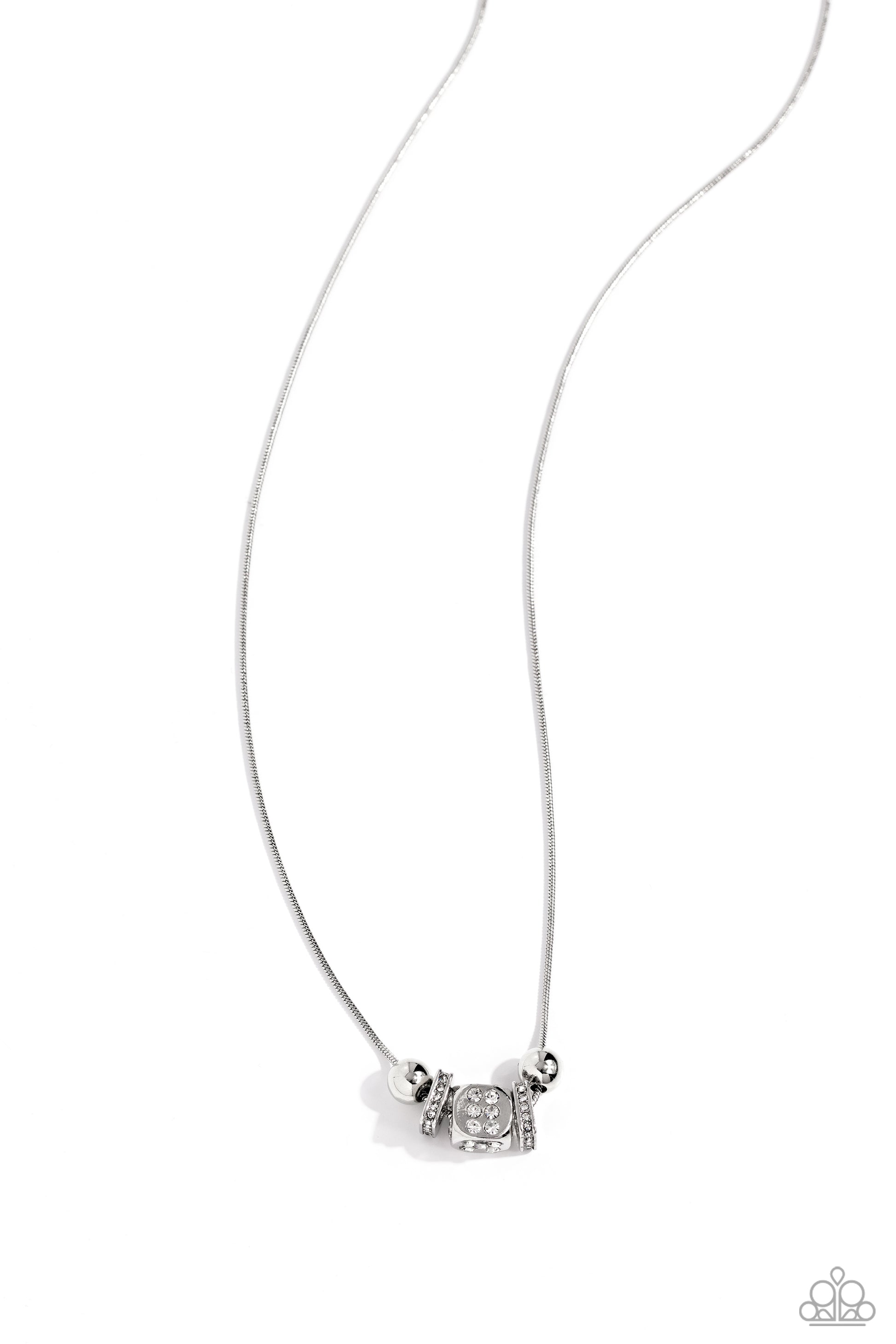 Rolling the Dice White Necklace - Jewelry by Bretta