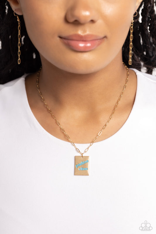 Optimistic Vibes Blue Necklace- Jewelry  by Bretta