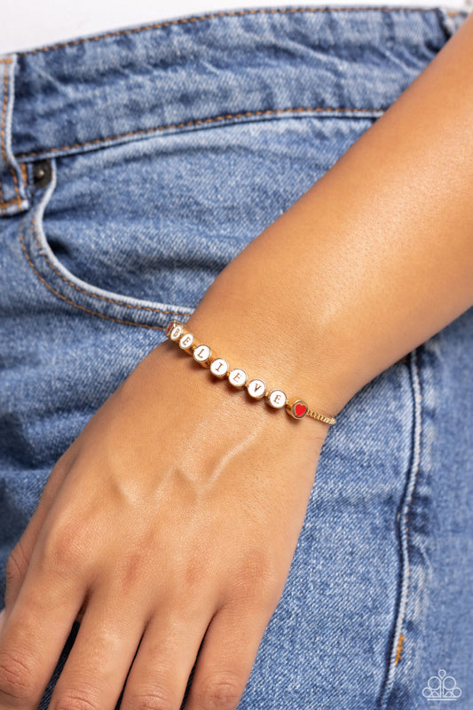 I Cant Believe It! Gold Bracelet - Jewelry by Bretta