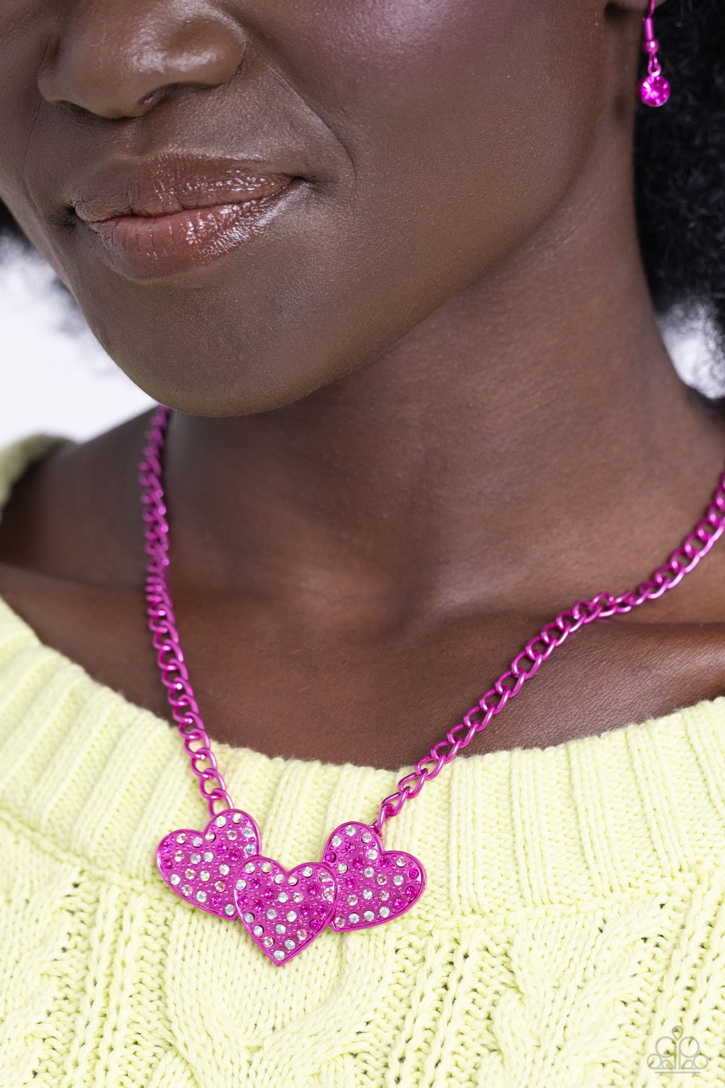 Low-Key Lovestruck Pink Necklace and Bracelet set - Jewelry by Bretta