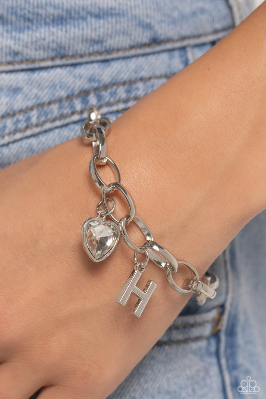 Guess Now Its INITIAL - White - H - Jewelry by Bretta