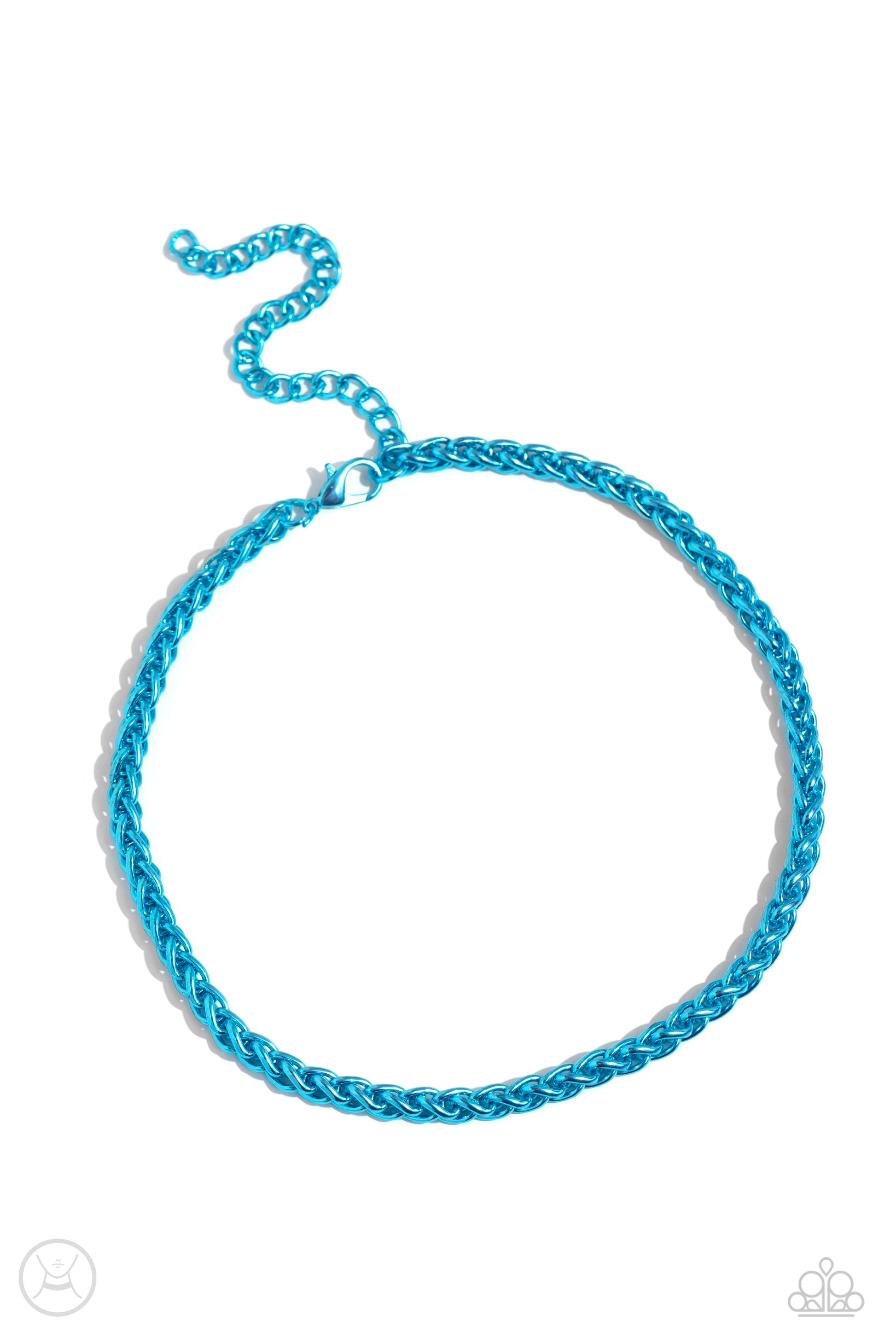 Braided Battalion Blue Necklace  - Jewelry by Bretta