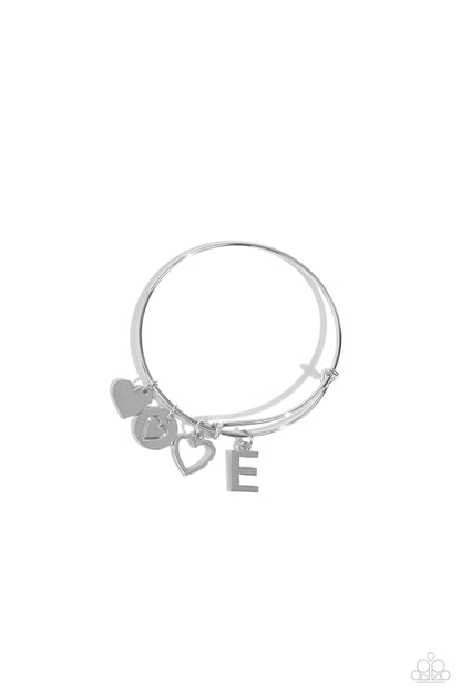 Making It INITIAL Silver - E Bracelet - Jewelry by Bretta