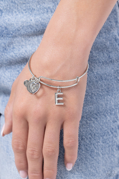 Making It INITIAL Silver - E Bracelet - Jewelry by Bretta