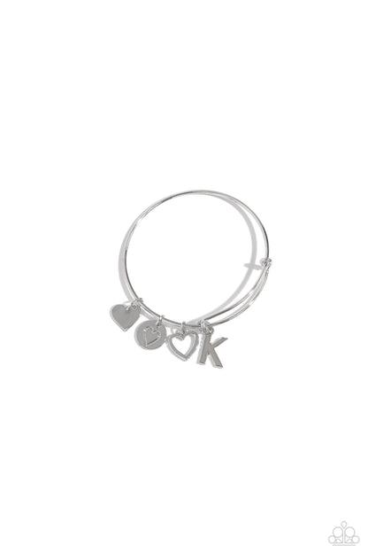 Making It INITIAL - Silver - K Bracelet - Jewelry by Bretta