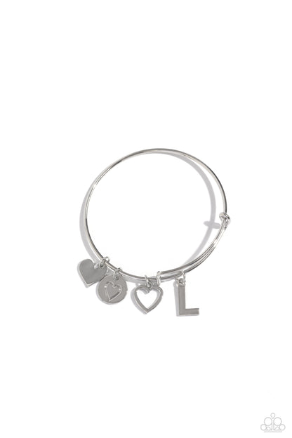 Making It INITIAL - Silver - L Bracelet - Jewelry by Bretta