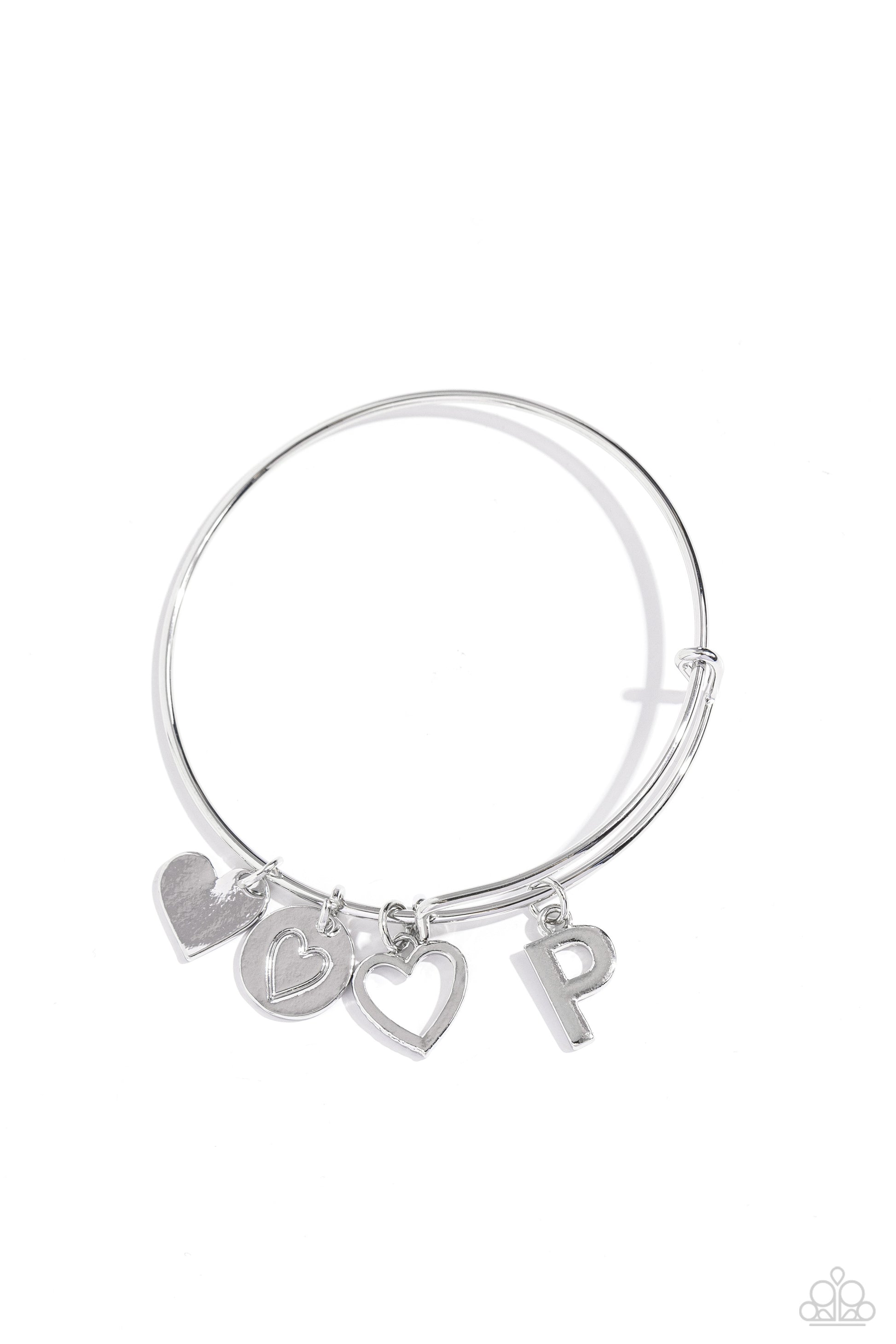 Making It INITIAL - Silver - P Bracelet - Jewelry by Bretta