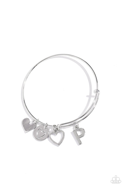 Making It INITIAL - Silver - P Bracelet - Jewelry by Bretta