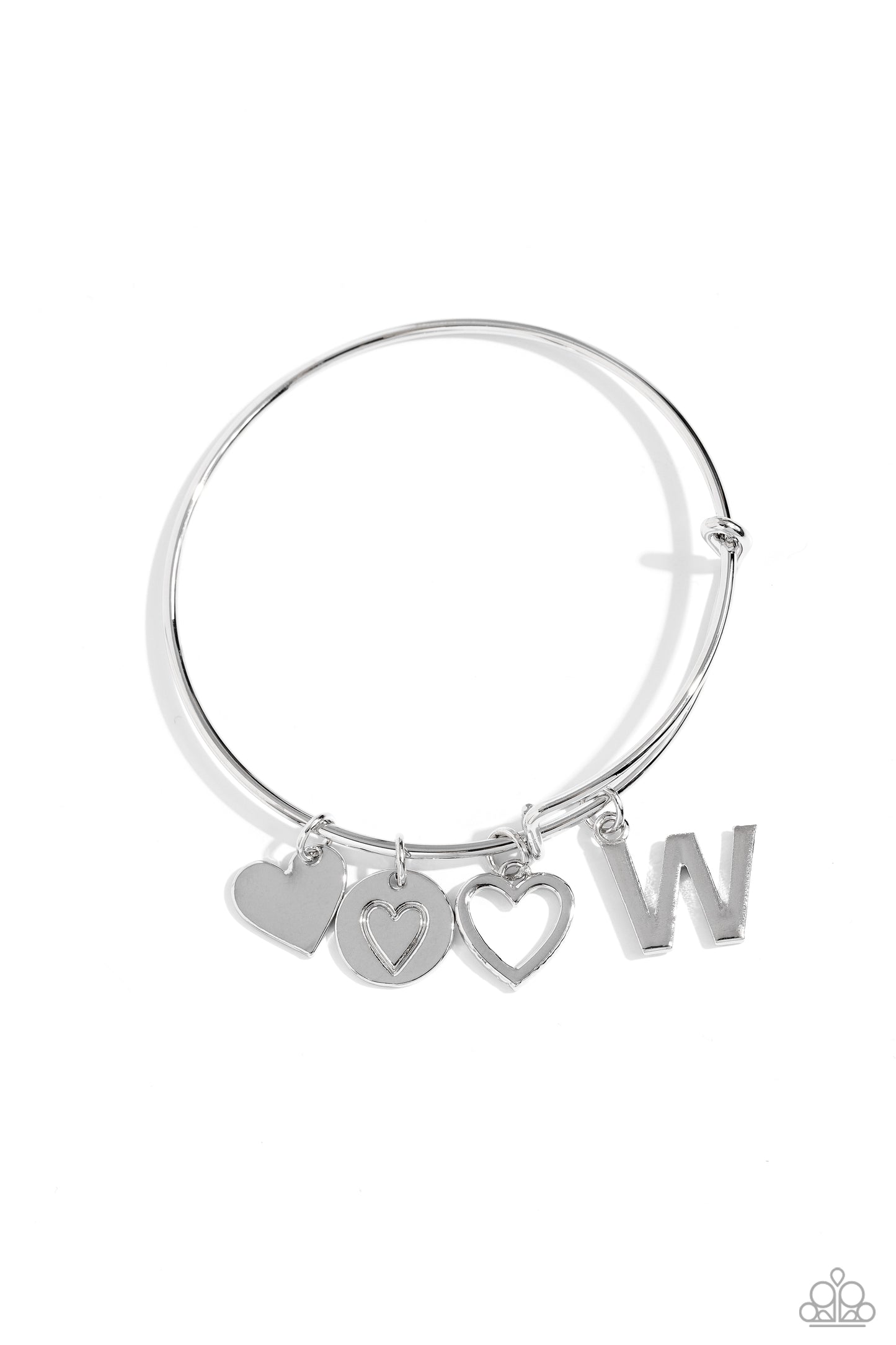 Making It INITIAL - Silver - W Bracelet - Jewelry by Bretta