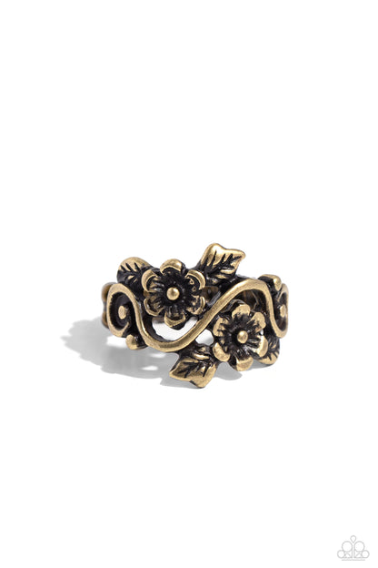Backyard Beauty Brass Ring - Jewelry by Bretta