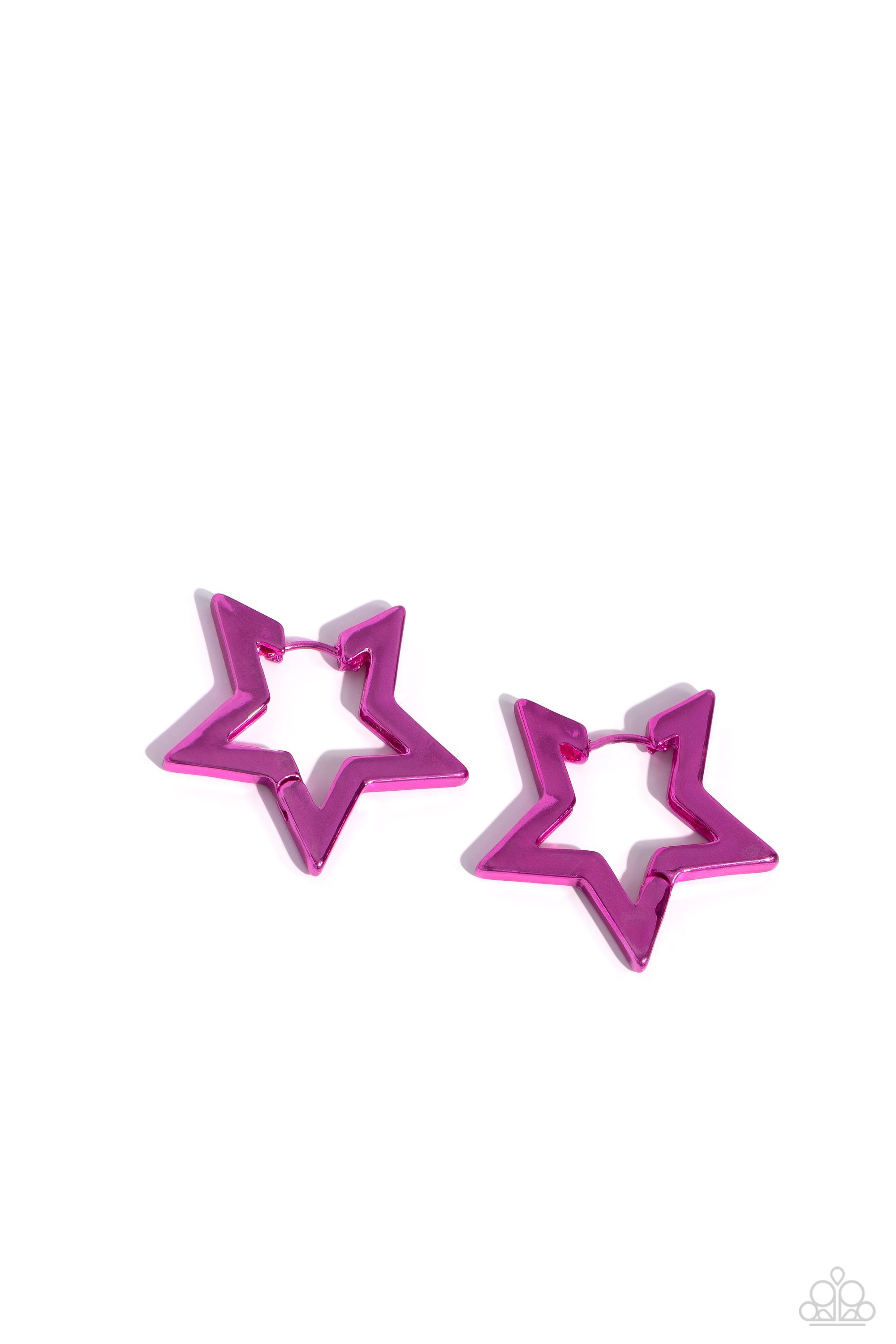 Pink star earrings discount
