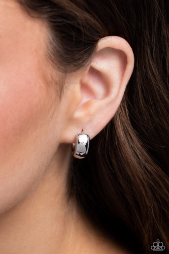 Hinged Halftime Silver Earrings - Jewelry by Bretta