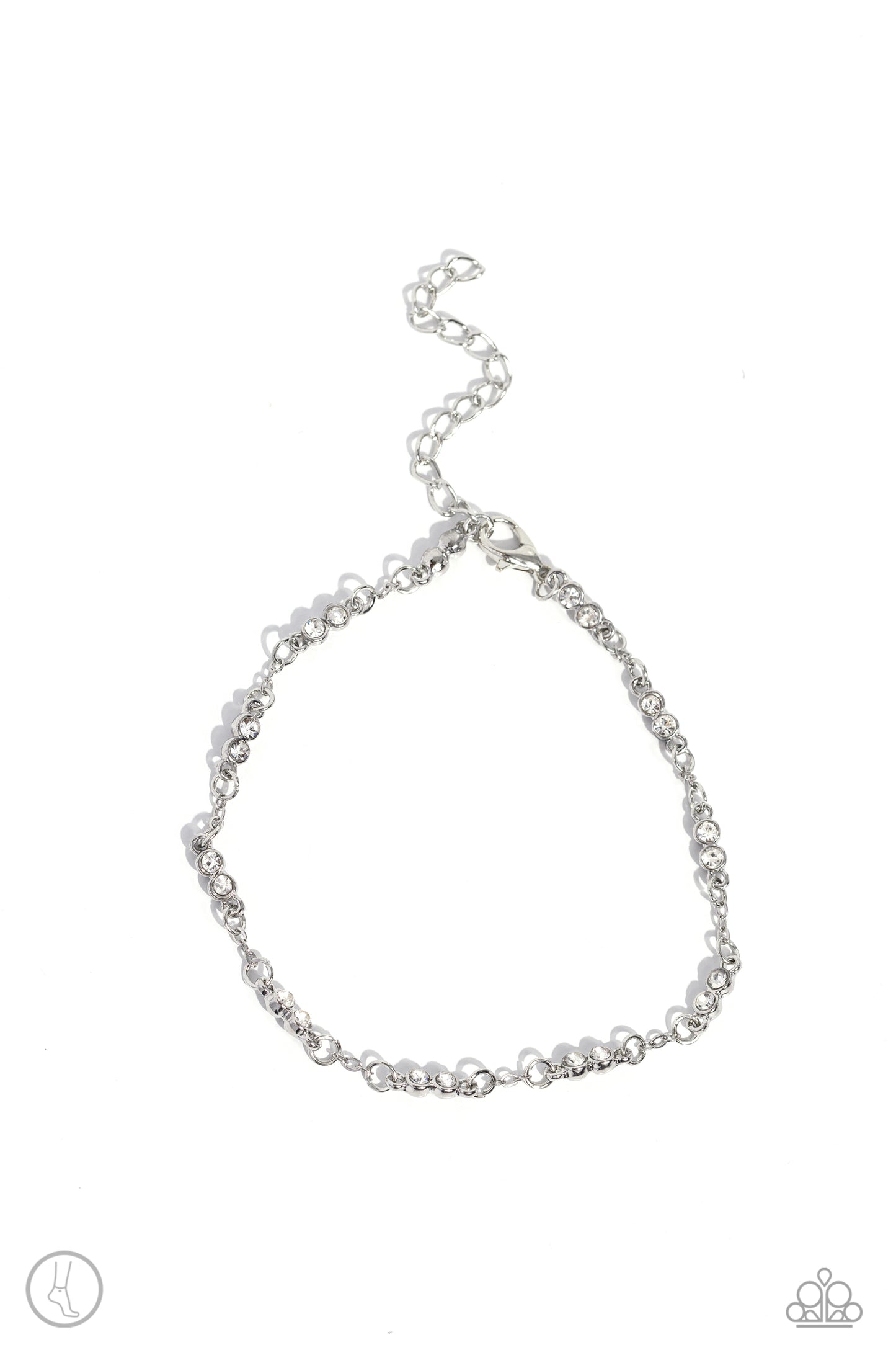 Simple Sass White Anklet - Jewelry by Bretta
