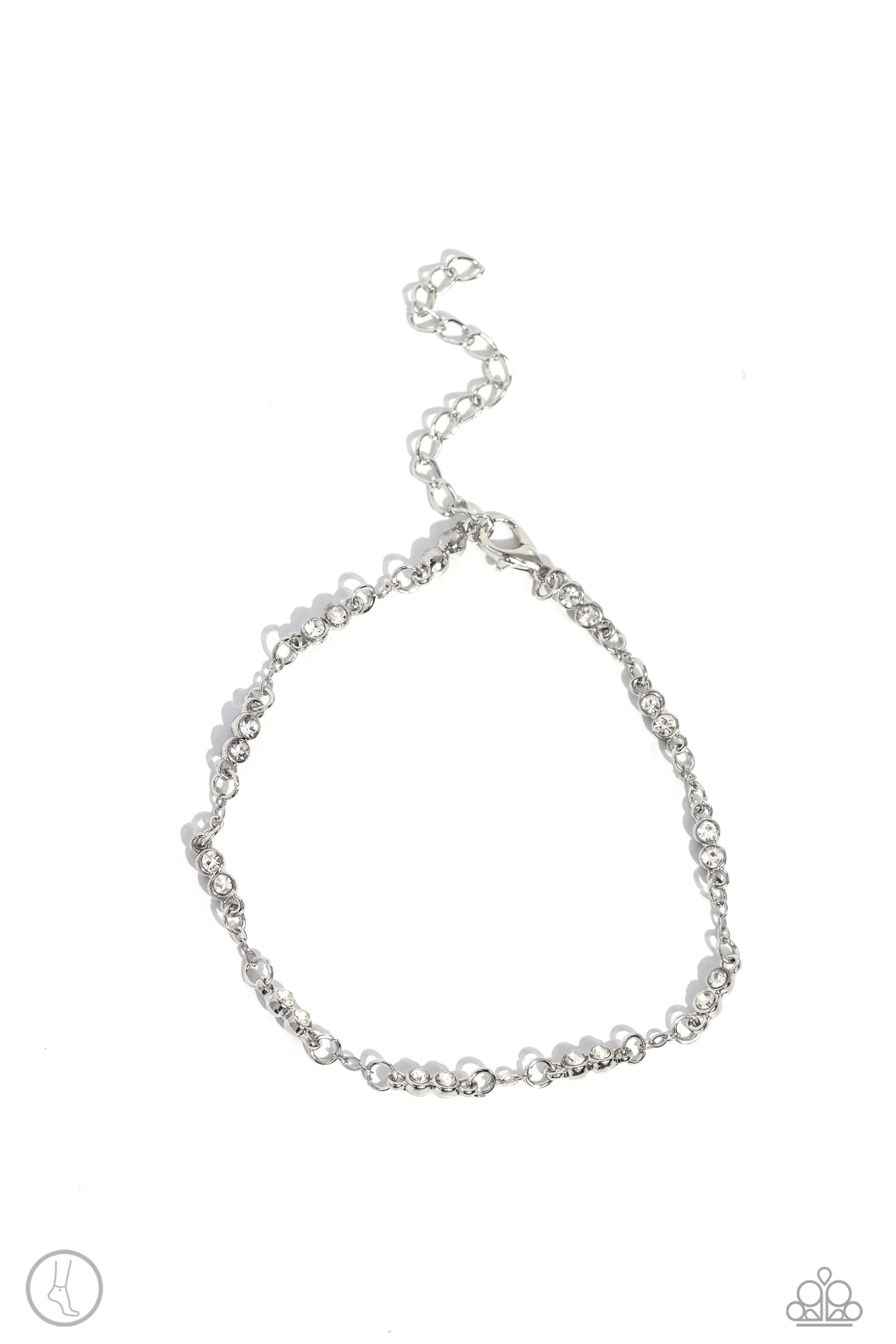 Simple Sass White Anklet - Jewelry by Bretta