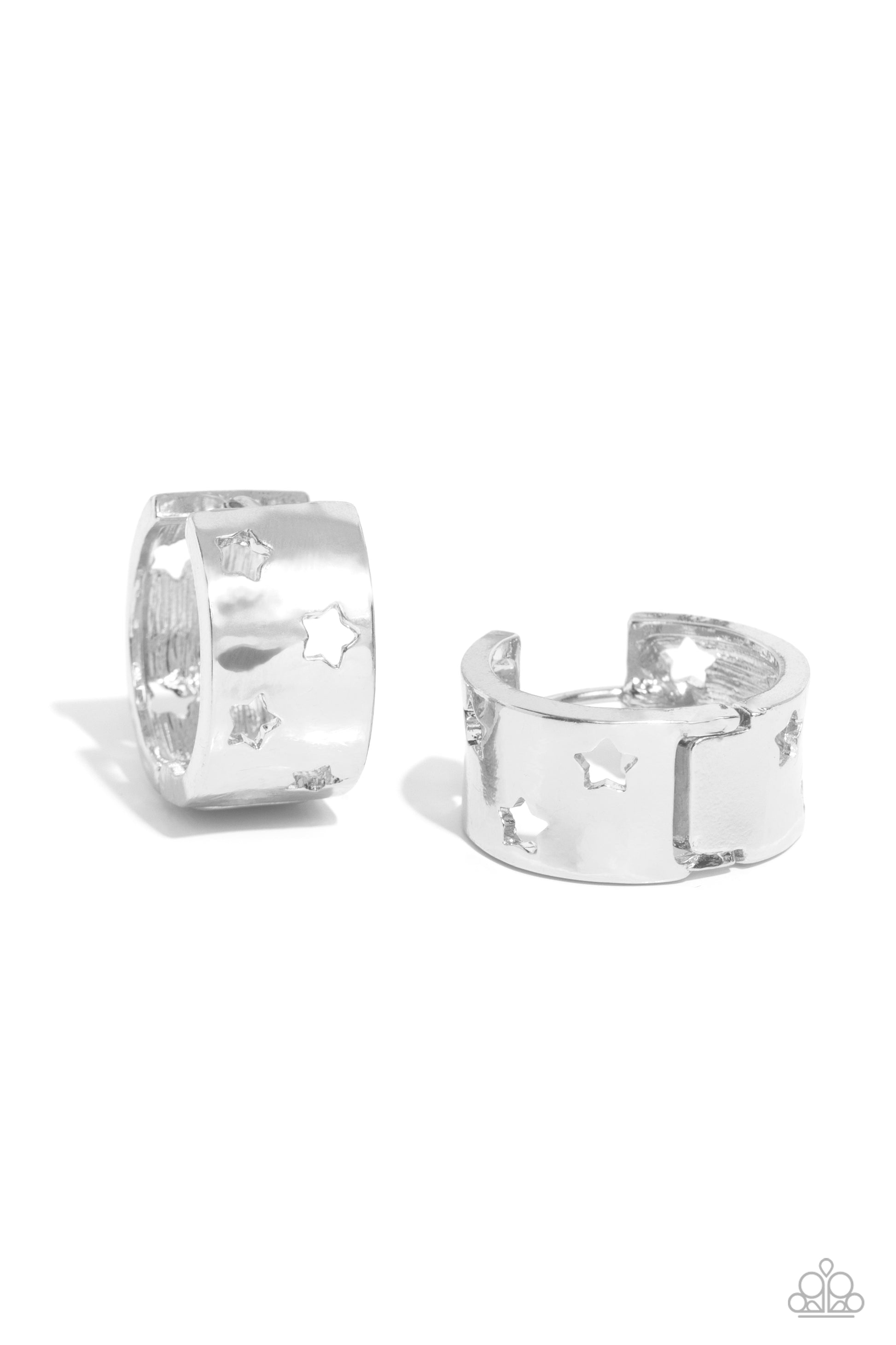 Setting the STAR High Silver Hoop Earrings - Jewelry by Bretta