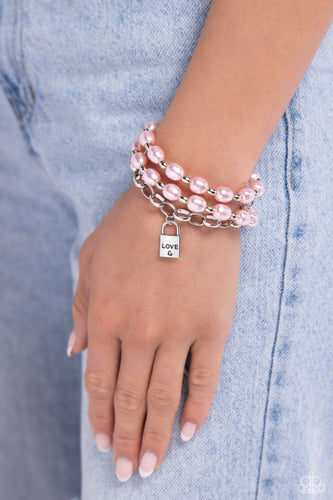 LOVE-Locked Legacy Pink Bracelet - Jewelry by Bretta