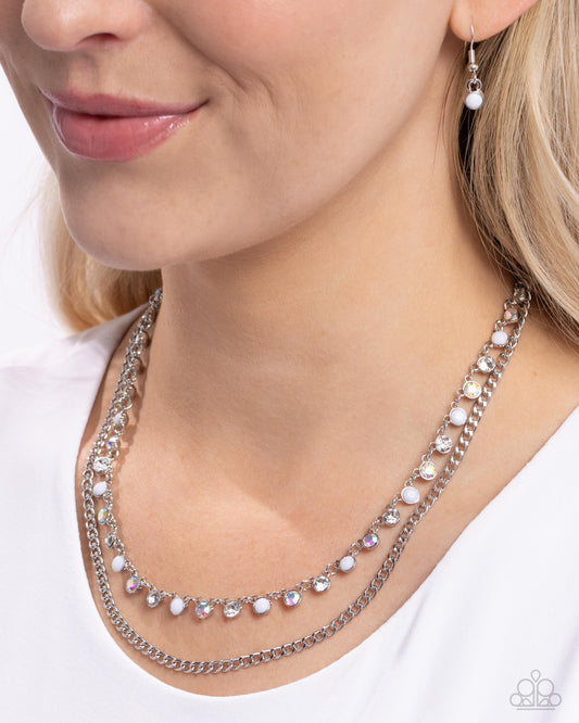 Delicate Dame White Necklace - Jewelry by Bretta