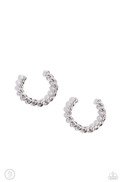 Twisted Travel Silver Ear Cuff - Jewelry by Bretta
