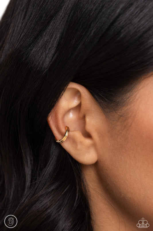 Linear Legacy Gold Ear Cuffs - Jewelry by Bretta