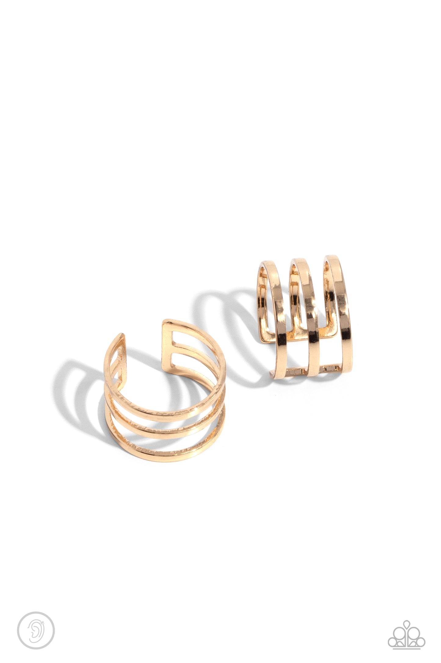 Metro Mashup Gold Ear Cuffs - Jewelry by Bretta