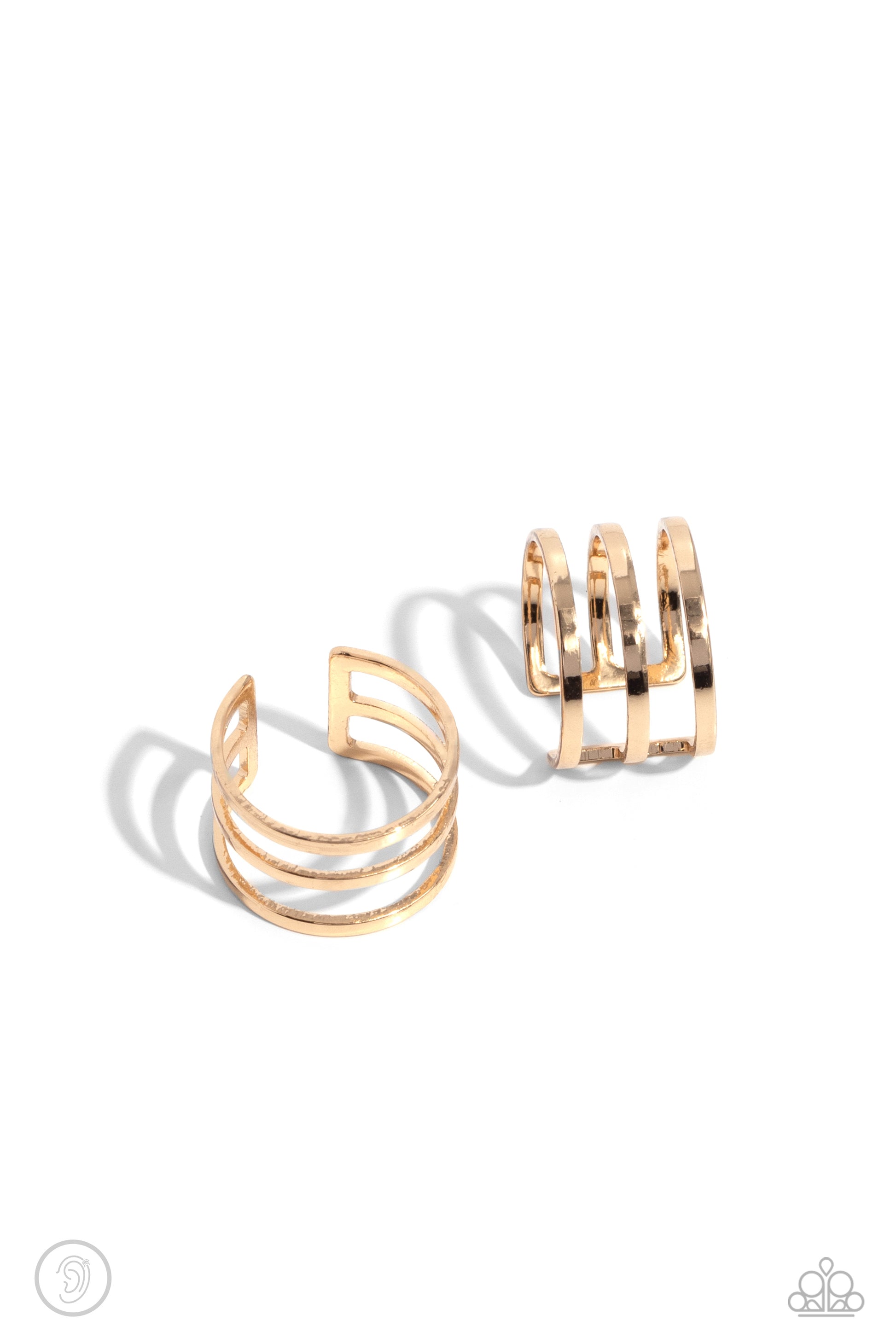 Metro Mashup Gold Ear Cuffs - Jewelry by Bretta