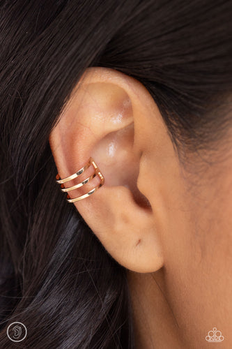 Metro Mashup Gold Ear Cuffs - Jewelry by Bretta