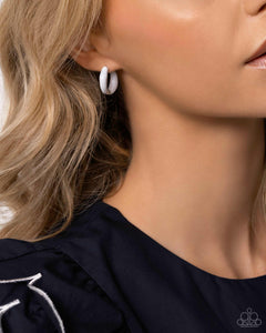 Pivoting Paint White Earrings - Jewelry by Bretta