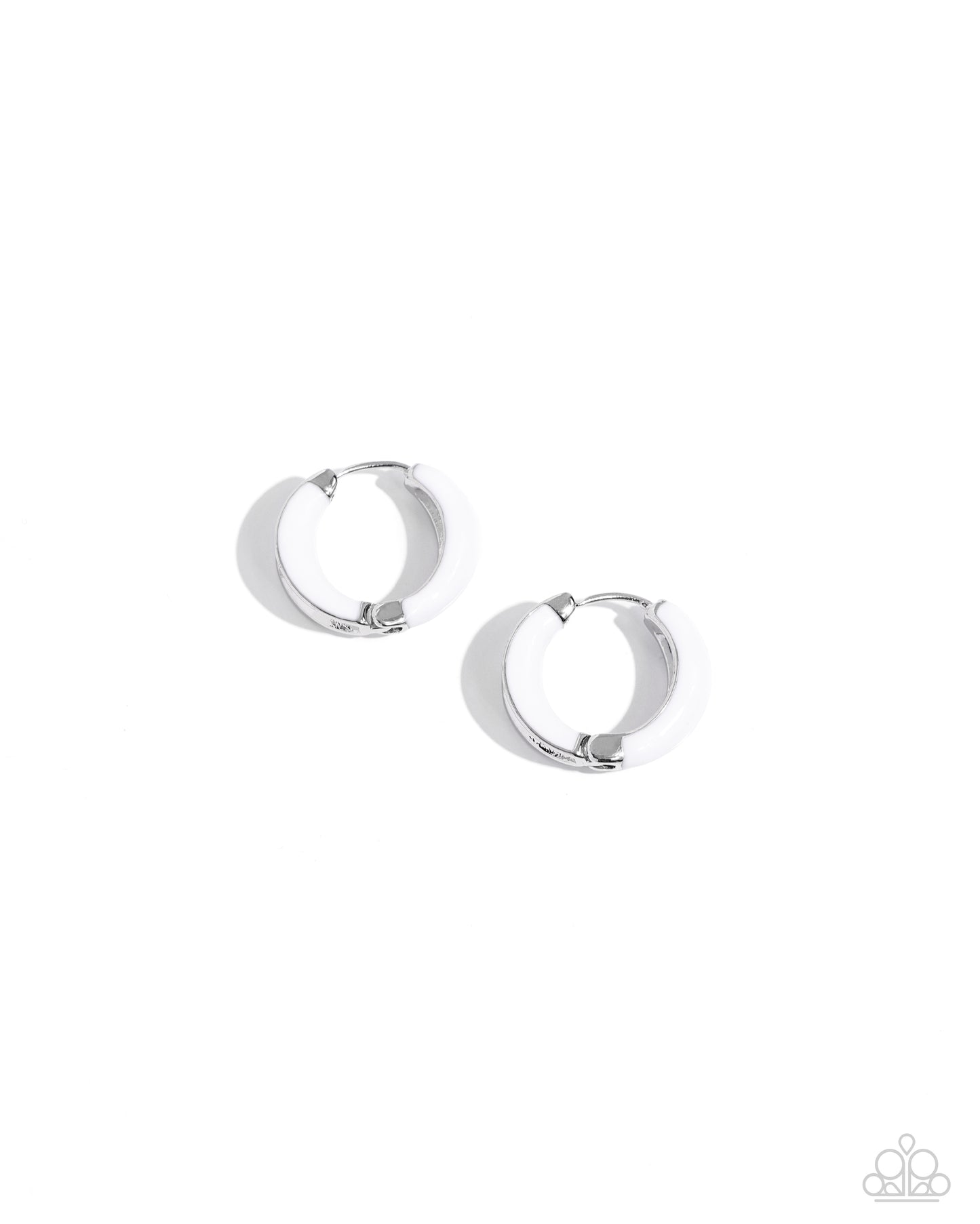 Pivoting Paint White Earrings - Jewelry by Bretta