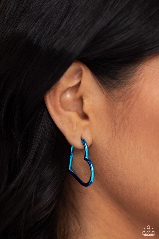 Loving Legend Blue Heart Earrings - Jewelry by Bretta