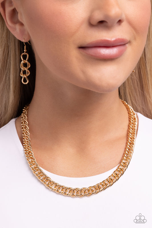 Industrial Ideology Gold Necklace - Jewelry by Bretta