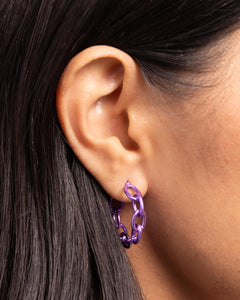 Colorful Cameo Purple Earrings - Jewelry by Bretta