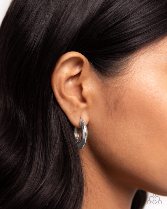 Monochromatic Makeover Silver Hoop Earrings - Jewelry by Bretta