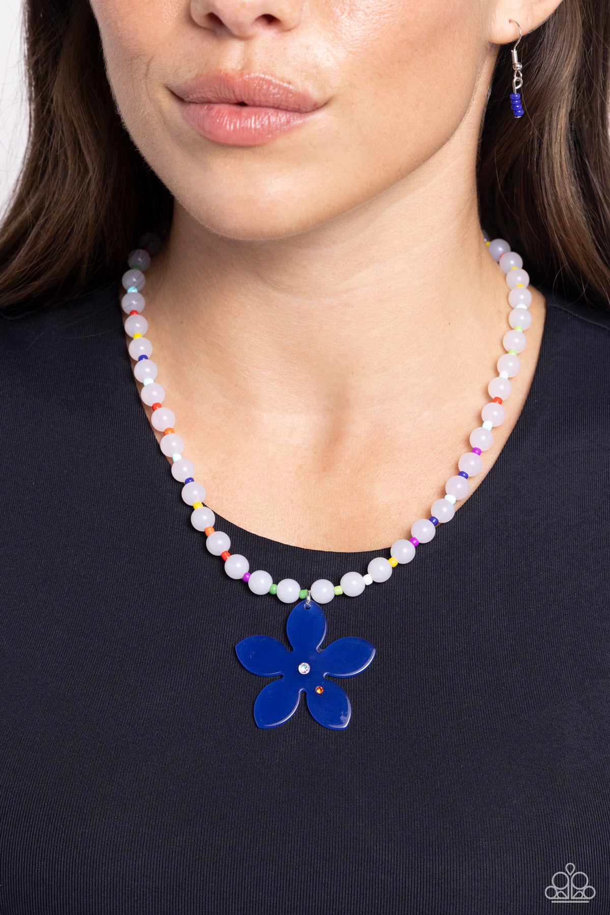 Nostalgic Novelty Blue Necklace - Jewelry by Bretta