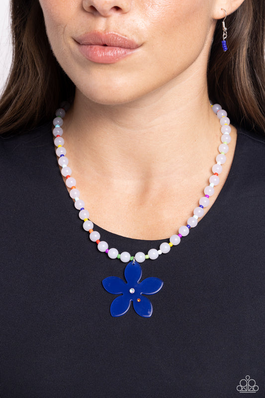Nostalgic Novelty Blue Necklace - Jewelry by Bretta