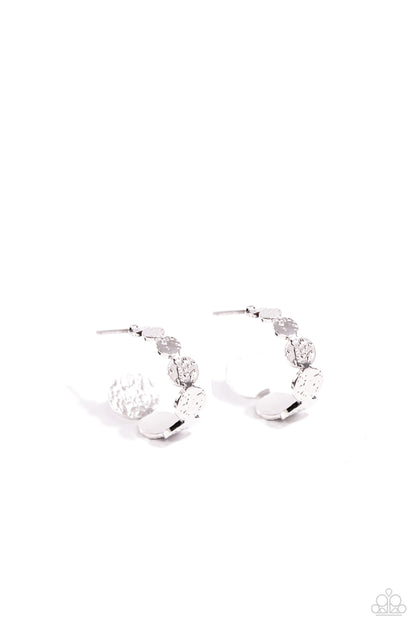 Textured Tease Silver Hoop Earrings - Jewelry by Bretta