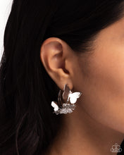 No WINGS Attached Silver Hoop Butterfly Earrings - Jewelry by Bretta