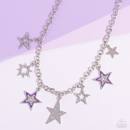 Starstruck Sentiment Purple Star Necklace - Jewelry by Bretta