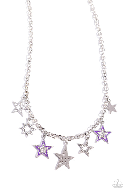 Starstruck Sentiment Purple Star Necklace - Jewelry by Bretta