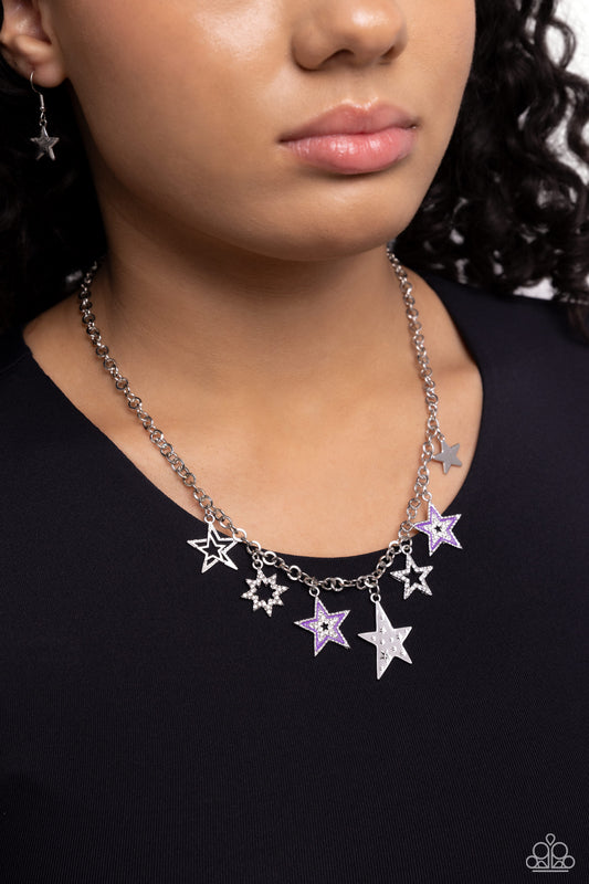 Starstruck Sentiment Purple Star Necklace - Jewelry by Bretta