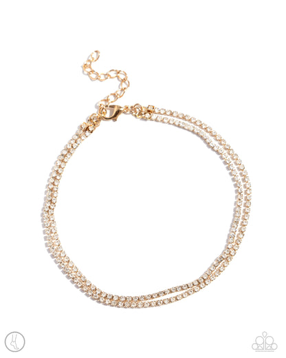 Dainty Declaration Gold Anklet - Jewelry by Bretta