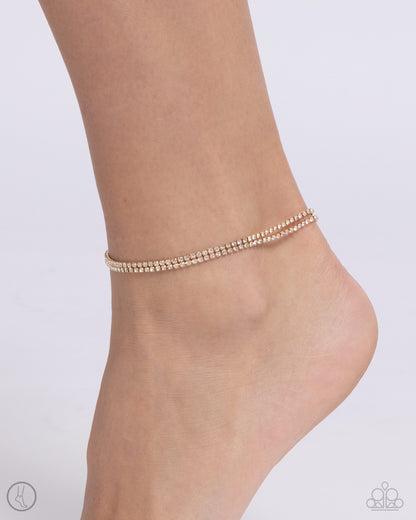 Dainty Declaration Gold Anklet - Jewelry by Bretta