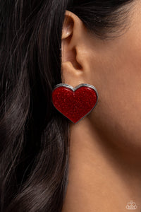 Glitter Gamble Red Earrings - Jewelry by Bretta