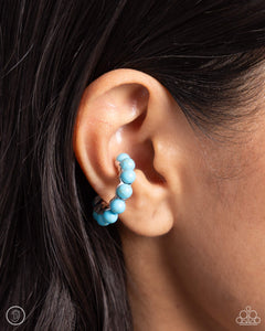 Southwestern Spiral Blue Cuff Earrings - Jewelry By Bretta